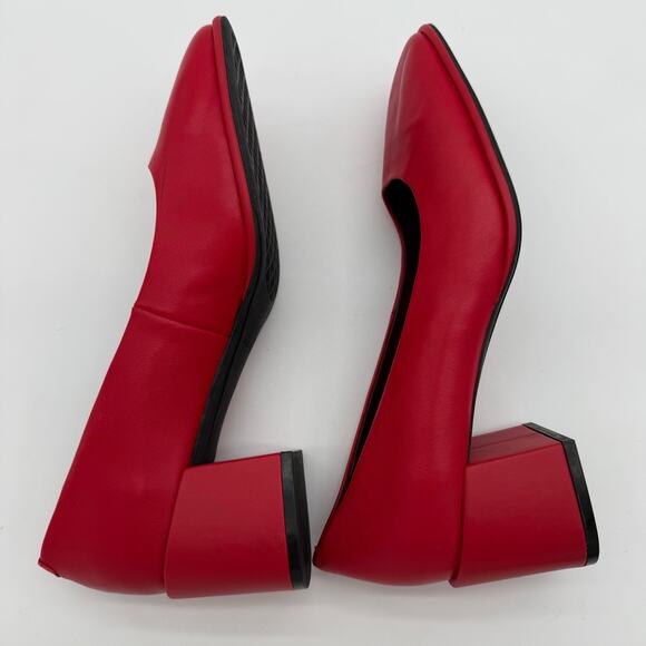 AEROSOLES Red Block Heel Pumps - Picture 6 of 8